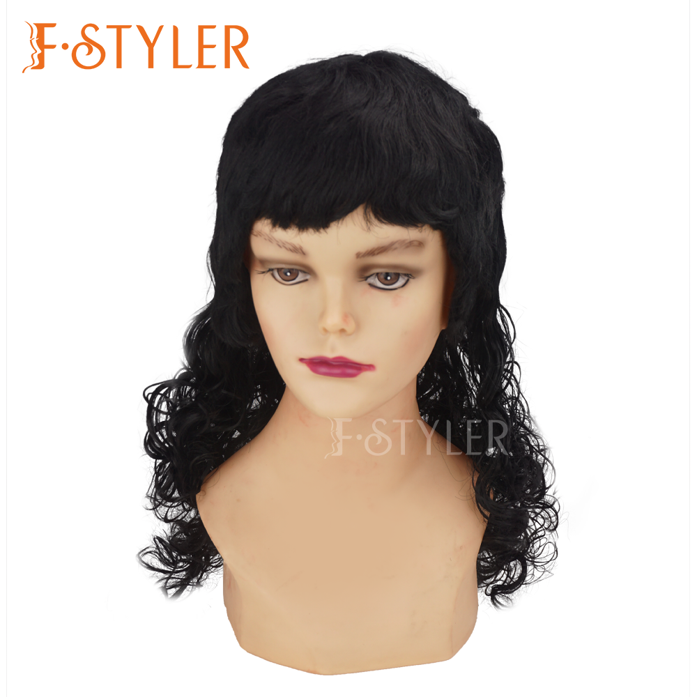 Black Pin-up Burlesque with Short Bangs Costume Party Wig