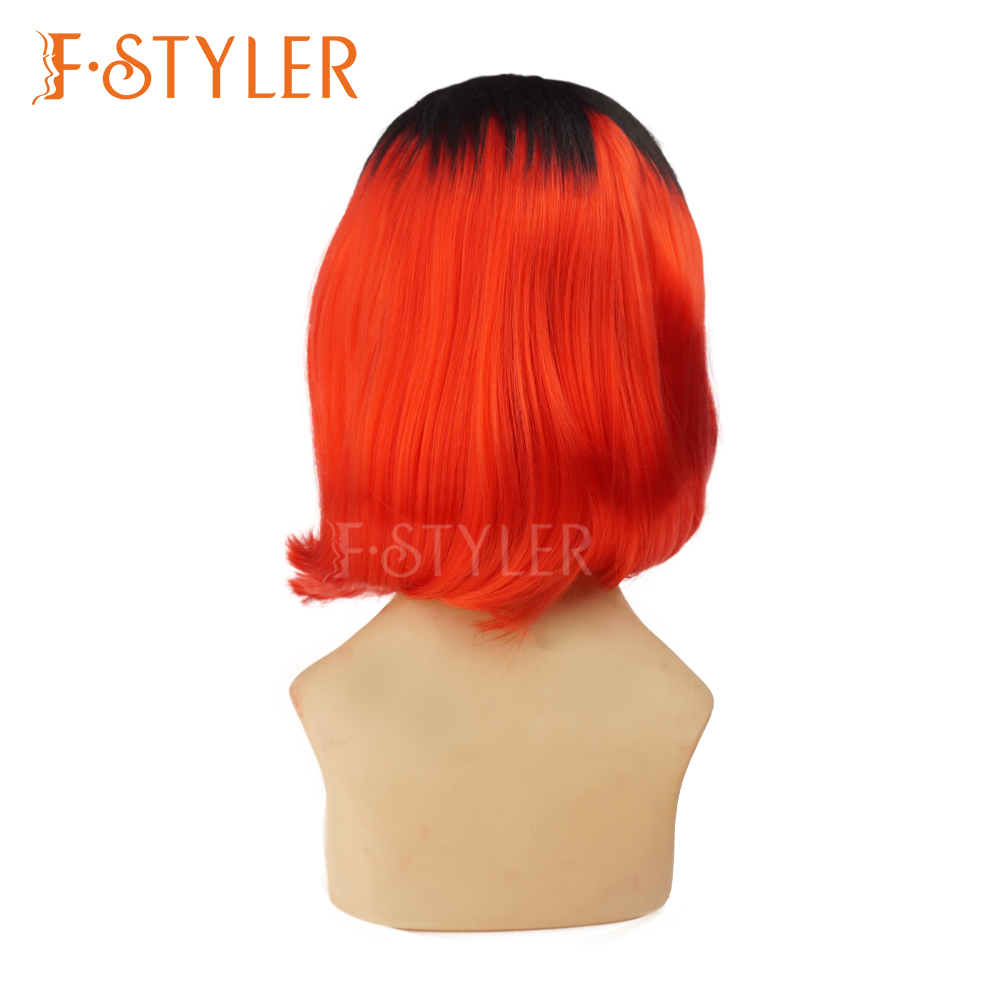 Premium Flip Short Bob Halloween Synthetic Costume Party Wig