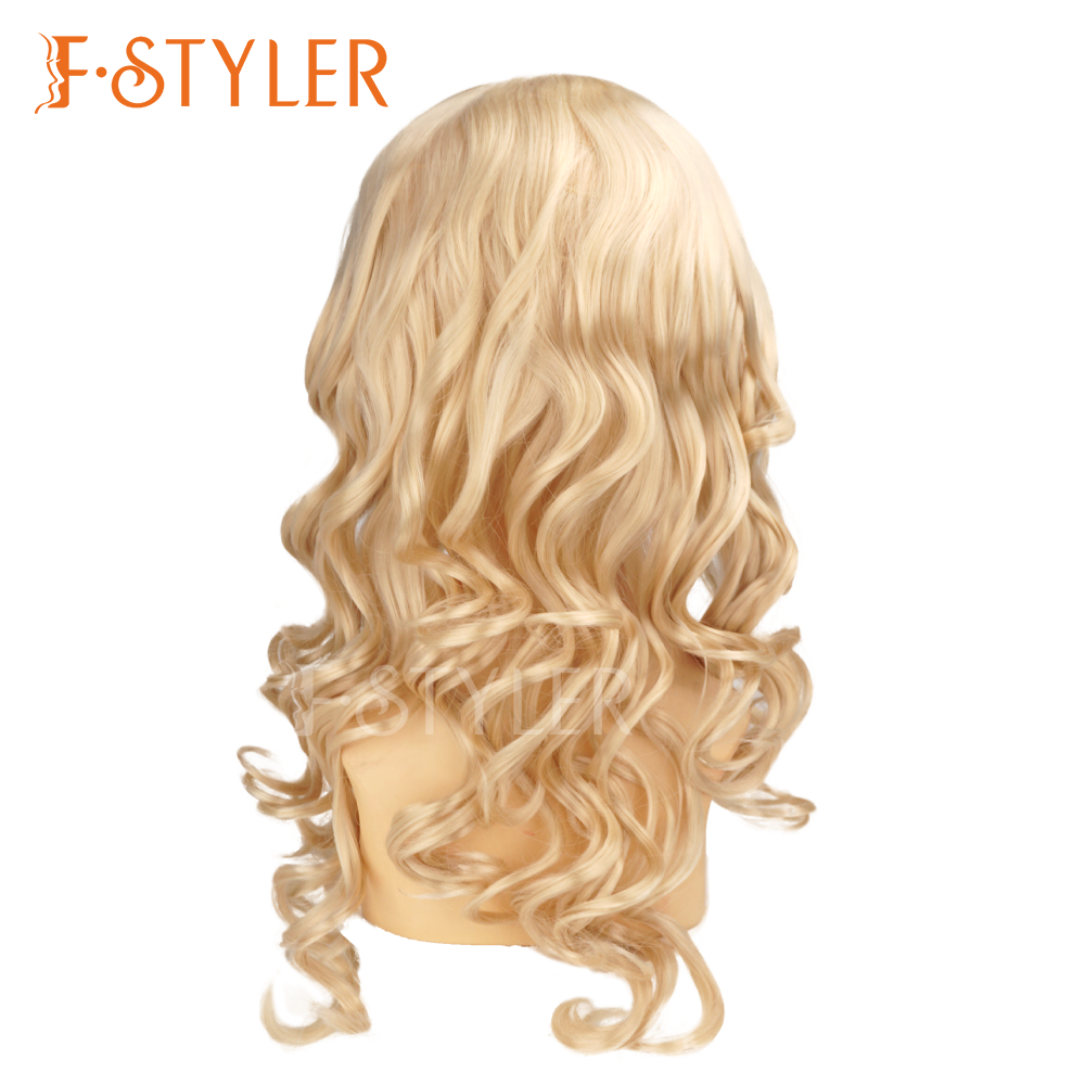 Blonde Loose Wave Curly Highlight Synthetic Costume Wig