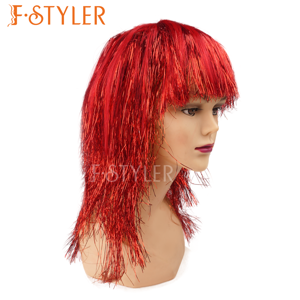 Fancy 80s Tinsel Wig Synthetic Party Costume Wig