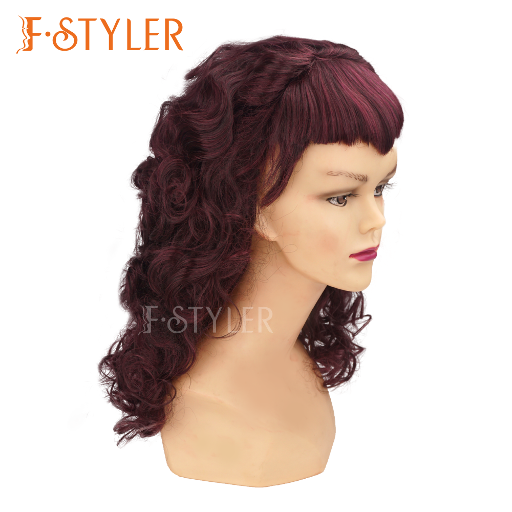 Loose Wave with Hepburn Bangs Synthetic Cosplay Costume Wig