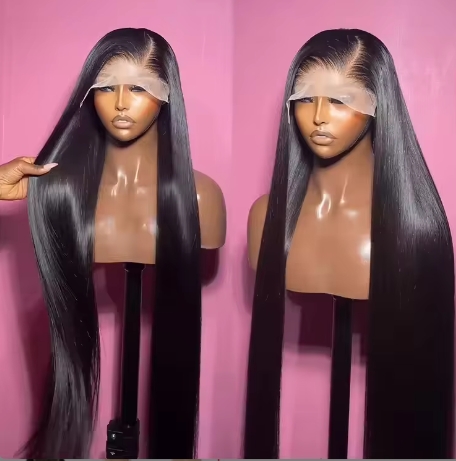 Silky Straight Lace Frontal Synthetic Daily Wig Fake Hair
